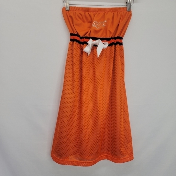 UNIVERSITY OF OKLAHOMA STATE UNIVERSITY LOGO SOLID STRAPLESS DRESS - Picture 9 of 15